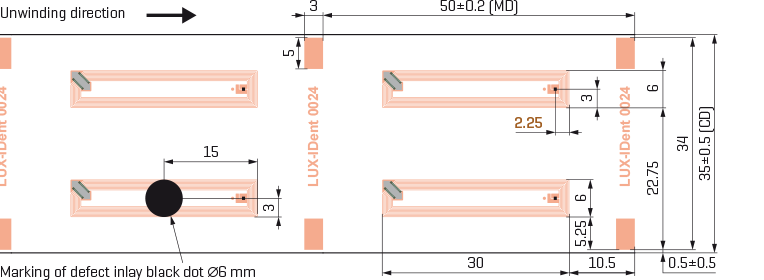 HF-inlay 6x30 Cu drawing